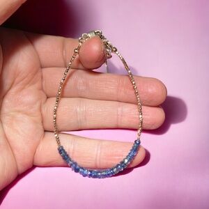 Natural Sapphire Blue Kyanite Bracelet | Karen Hill Tribe 18K Rose Gold Vermeil